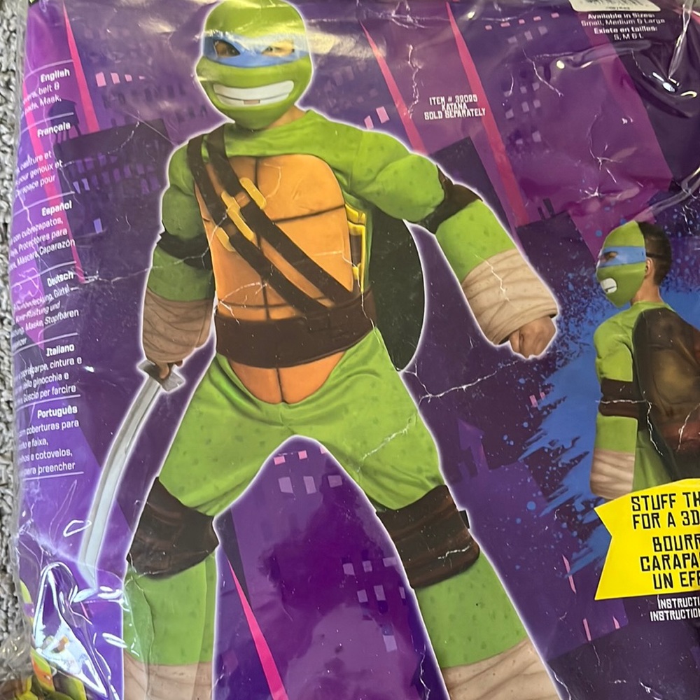 Leonardo 3D teenage mutant ninja turtle costume